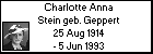 Charlotte Anna Stein geb. Geppert