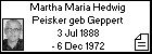 Martha Maria Hedwig Peisker geb Geppert