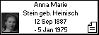 Anna Marie Stein geb. Heinisch