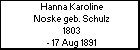 Hanna Karoline Noske geb. Schulz