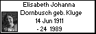 Elisabeth Johanna Dornbusch geb. Kluge